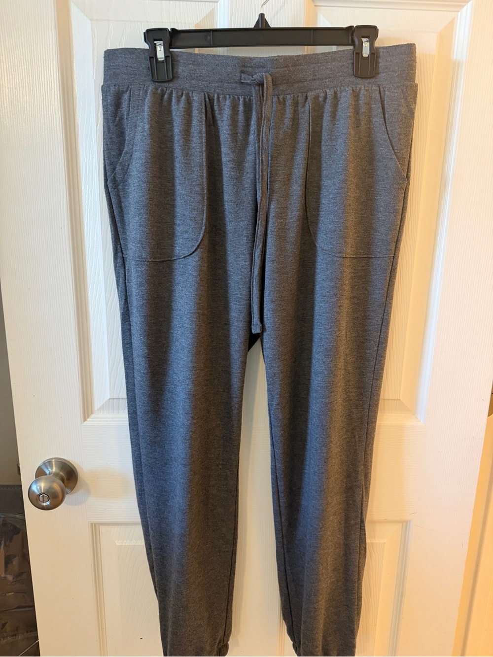 Women’s Sonoma Gray Knit Jogger Pants - Casual Drawstring Trousers